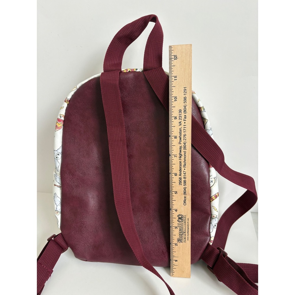Harry Potter Mini Backpack Gryffindor Hedwig Owl White Burgundy Unused Clean - Picture 7 of 10